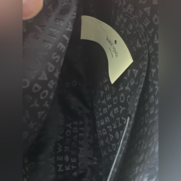 Kate Spade Dot Print Crossbody Black White + Panda Plush Coin Pouch Charm. - Picture 6 of 6